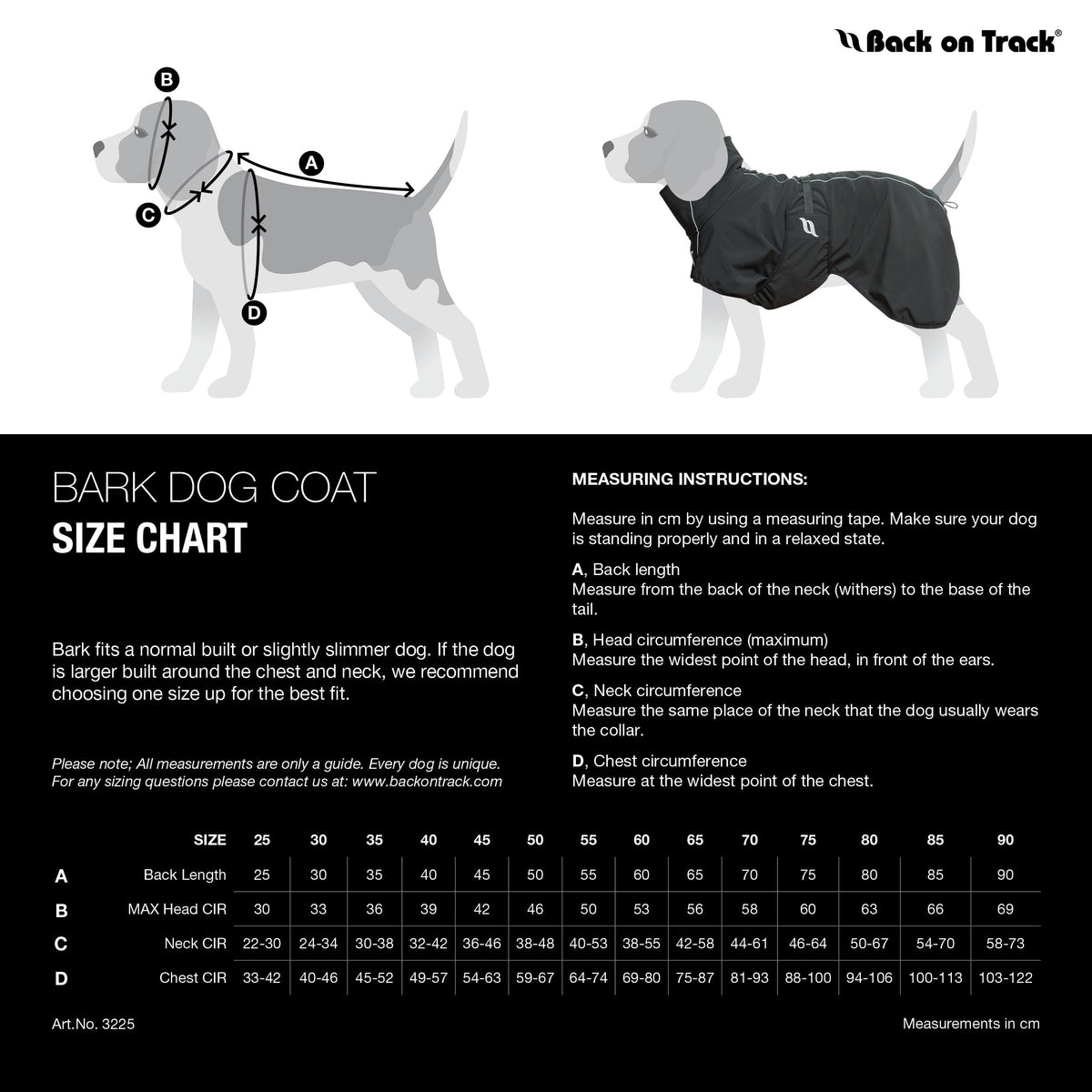 BARK Softshell Dog Coat, High set tail