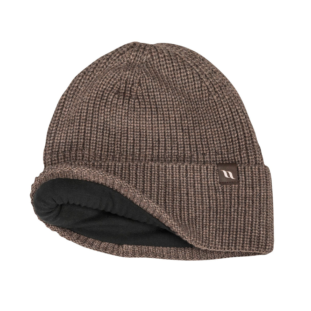"Ava" Wolmix beanie met omslag