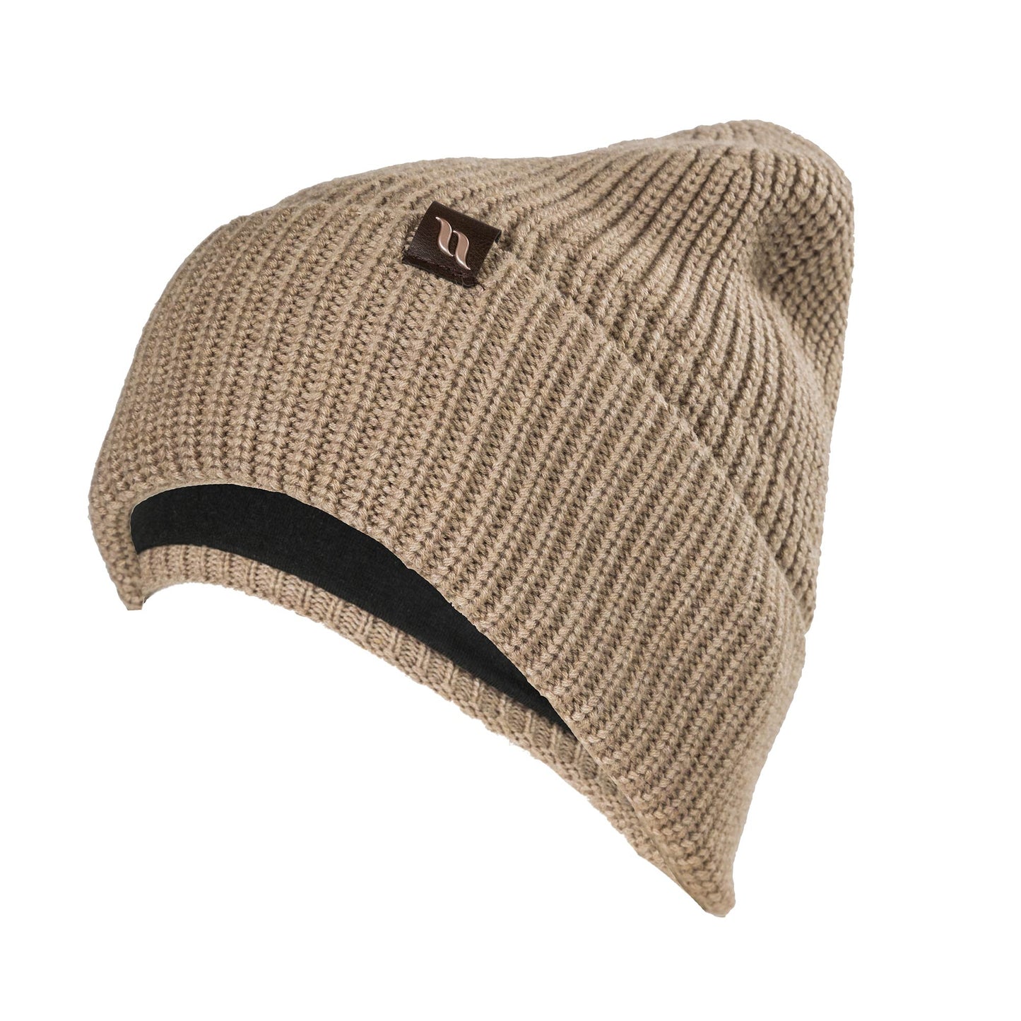 "Ava" Wolmix beanie met omslag