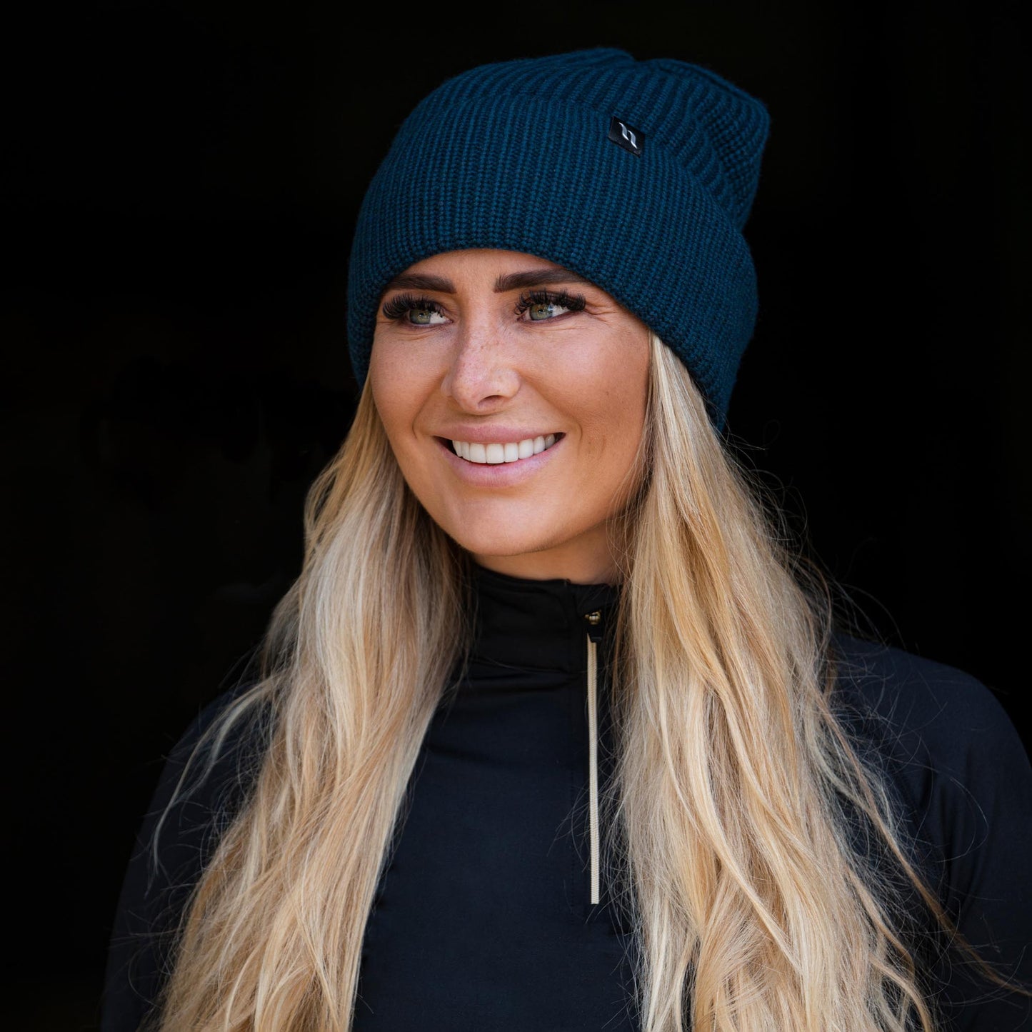 "Ava" Wolmix beanie met omslag