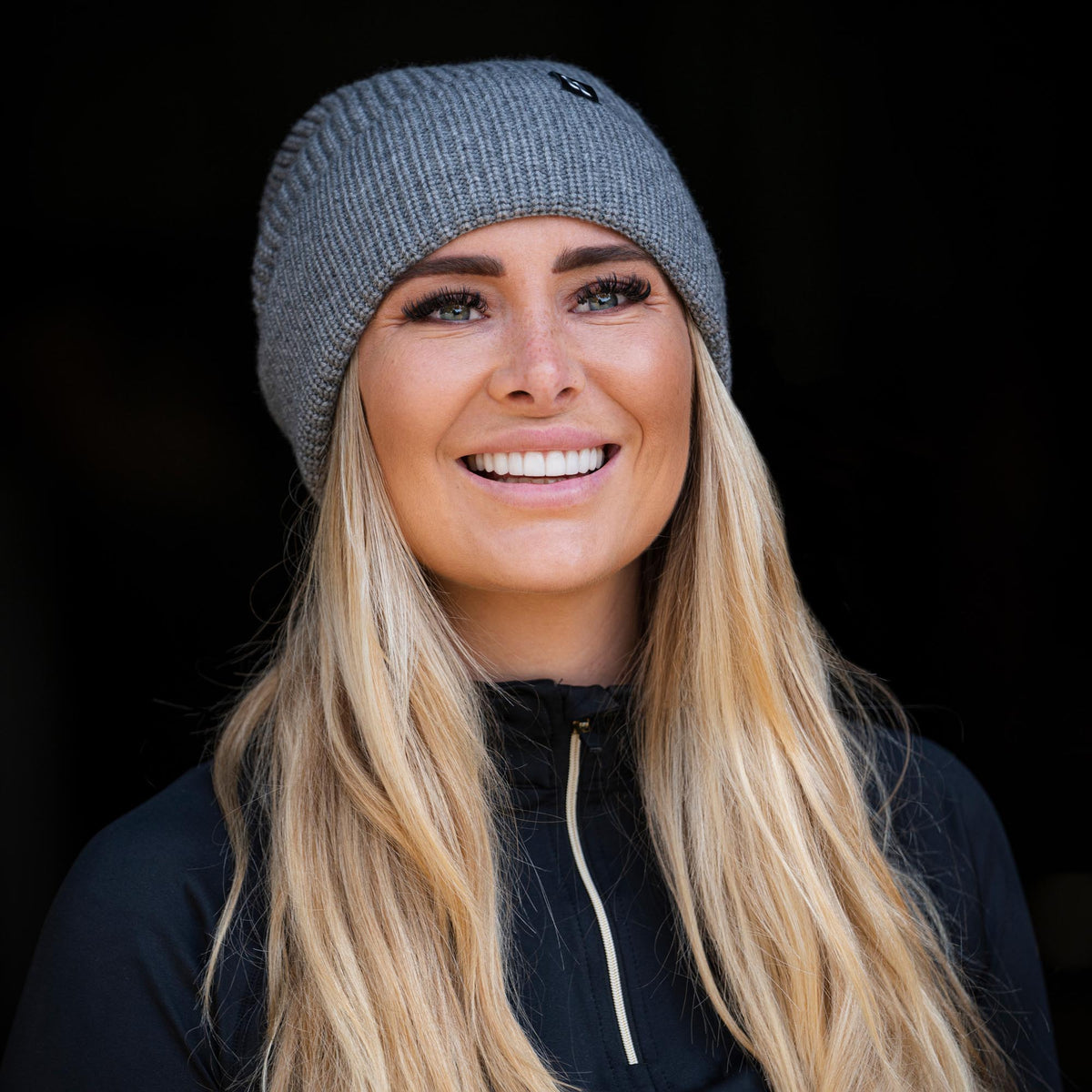 "Ava" Wolmix beanie met omslag