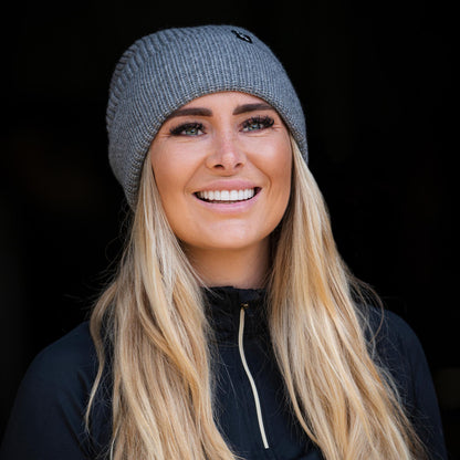 "Ava" Wolmix beanie met omslag