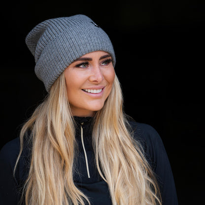 "Ava" Wolmix beanie met omslag